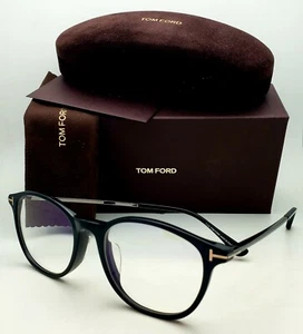 Tom Ford Round Reading Glasses TF 5553-B Black Chrome Unisex Pre-owned - Picture 1 of 12