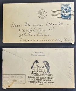 1935 United States Cover ties 3c Stamp cd Little America-Watertown - Picture 1 of 3