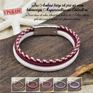 ❦ Armband LAURA | Segeltau 5 mm / 3 mm & Paracord 4 mm | Magnetverschluss | 01 ❦ - Bild 1 von 8
