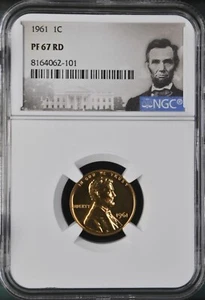 1961 Lincoln Memorial 1¢ NGC PF 67 RD (Lincoln Portrait Label) - Picture 1 of 2