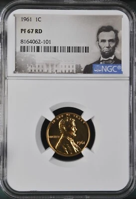 1961 Lincoln Memorial 1¢ NGC PF 67 RD (Lincoln Portrait Label) - Image 1 of 2
