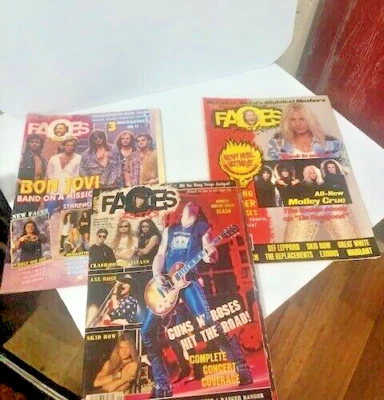 Лот из 3 - Faces Rocks-журнал сентябрь 1991-июль-август 1989-декабрь 1992 выпусков--76 - Изображение 1 из 3