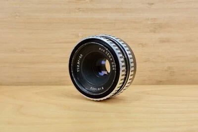 复古 Carl Zeiss Tessar 50 毫米 f2.8,T Aus Jena DDR 斑马镜头,M42 安装 — 第 1/4 张图片