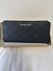Michael Kors Jet Set Travel Continental Leather Black - Picture 1 of 16