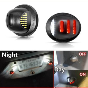 2x LED License Plate Light Tag Lamp Assembly Replacement for Ford F150 F250 F350