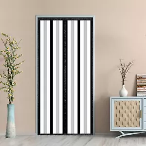 Magnetischer isolierter Türvorhang, Thermoabdeckung Bildschirm 34" x 80", schwarz - Bild 1 von 8