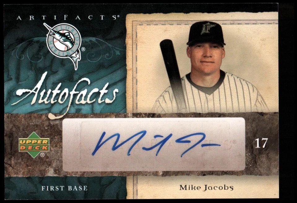 2007 Artifacts Autofacts #MJ Mike Jacobs Auto - NM-MT - Image 1 of 1