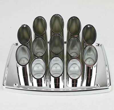 Vintage Chrome Pipe Organ Speaker Cover Package Tray 6X9 Lowrider Rat Hot Rod - Image 1 of 4