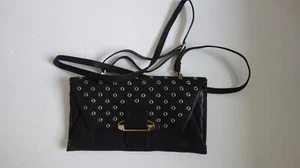 Kooba Crossbody Beautiful Black/Gold 9" X 5" New Bag - Picture 1 of 11