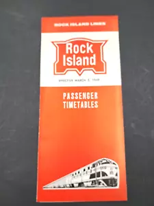 1969 Rock Island Rockets Line Railroad - Passenger Time Tables - READ - Picture 1 of 4