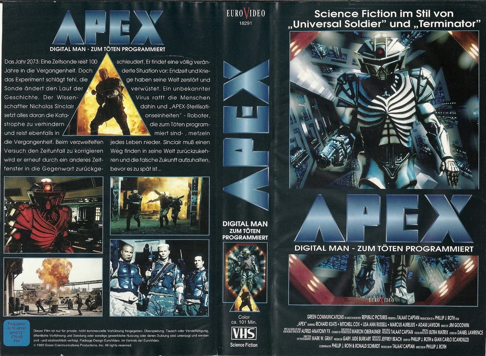 (VHS) Apex - Digital Man Zum Töten Programmiert - Richard Keats, Mitchell Cox - Bild 1 von 1