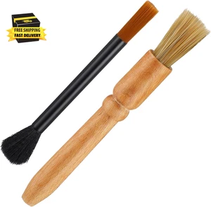 Confezione 2 Spazzole Macinacaffè, Spazzola Pulizia Macinacaffè Spazzola Espresso in Legno - Foto 1 di 7