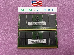 48GB kit 24GBx2 SODIMM DDR5 5200 Compatible RAM w/ MSI Vector 16 / 18 HX AI A2XW - Picture 1 of 6