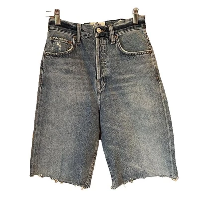 Agolde 90's Pinch Waist Denim Jean Short Marquee 23 NWT High Rise Long Inseam - Image 1 of 4