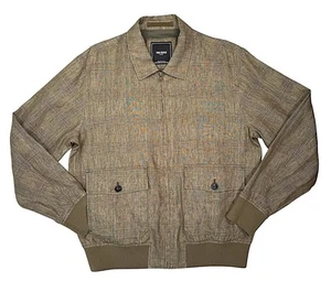 Todd Snyder Scooter Bomber Jacket Flax Blend Mossy Green Glen Plaid Sz M New - Picture 1 of 12