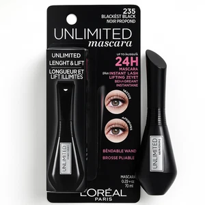L'Oreal Unlimited Mascara 235 Blackest Black 0,24 flüssige Unzen neu versiegelt - Bild 1 von 1