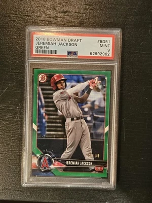 🔥2018 Bowman Draft Chrome Green Refractor /99 Jeremiah Jackson #BDC-51 Orioles  - Image 1 of 2