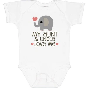 Inktastic Aunt And Uncle Love Me Nephew Baby Bodysuit From Childs Boy Girl Idea - Picture 1 of 20