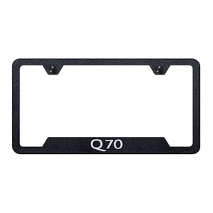 Au-TOMOTIVE GOLD Textured Black Laser Etched Cutout Bottom License Plate Frame - Bild 1 von 2