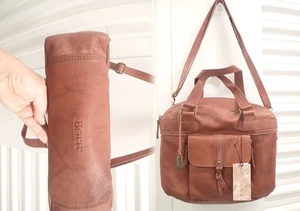 Born Bonvini Leder Umhängetasche Handtasche sattelbraun, neu mit Etikett UVP - 250,00 $ - Bild 1 von 21