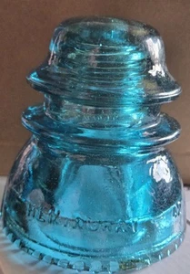 Fizzy Hemingray Azul No. Aislador de vidrio 42 con SDP - Imagen 1 de 11