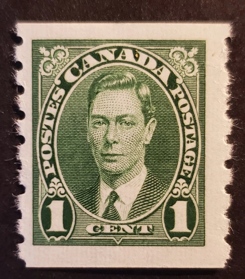 Stamps Canada Mint: #238  1c green Geo. Vl single coil stamp  VF MLH - Image 1 of 1
