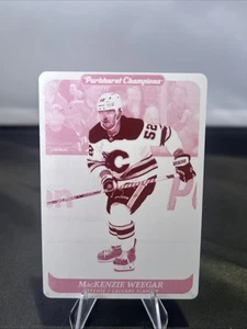 2023-24 Upper Deck Parkhurst Champions Mackenzie Weegar #116 Printing Plate 1/1 - Picture 1 of 2