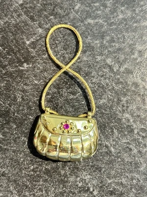 Bolso Cartera Barbie Oro y Estrás Vintage Años 90 Joya Pelo Sirena Almeja Foto 1 de 4