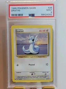 1999 Pokémon DRATINI PSA 9 PERFECT CENTERING - FRESH SLAB - Picture 1 of 3