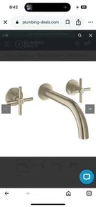 New Grohe Atrio Wall Mount Faucet Brushed Cool Sunrise - Picture 1 of 7