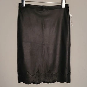 Neu DKNY weiches Leder Bleistiftrock Gr. 2 schick Büro Event - Bild 1 von 7