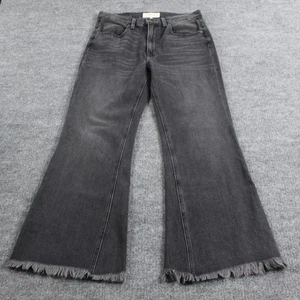 The Great Jeans Womens 27 Kick Bell Flare Frayed Hem High Rise Bell Bottom Retro - Picture 1 of 11