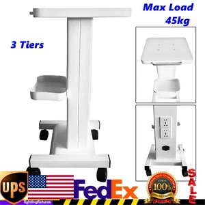 Carrello medico 3 livelli acciaio carrello mobile laboratorio odontoiatria spa salone attrezzatura 110 V - Foto 1 di 10