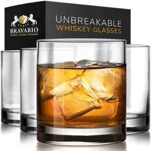 Bravario~Vasos de whisky antiguos irrompibles~Juego de 6~Plástico Tritan~12,5 - Imagen 1 de 4