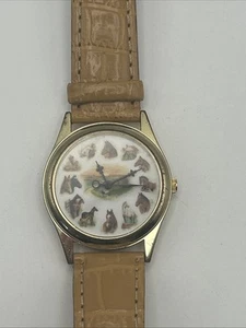 Reloj Ruane Manning Vintage Caballo Correa Cuero Tostado 12 Horas Analógico Tono Dorado - Imagen 1 de 6