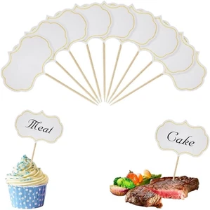 Cheese Markers Cheese Labels, 50Pcs Cheese Markers Cake Topper Toothpick Cupc... - Picture 1 of 12