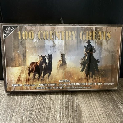 100 Country Greats 4 CD Box Set Various Artists Time Music New Sealed - Image 1 of 4