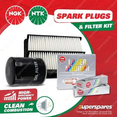NGK Iridium Spark Plugs & Air Oil Filter for Jeep Grand Cherokee Laredo WK 3.6L - image 1 of 2