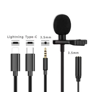 Microphone �� clipser 1 5 m pour audio clair pour streaming en direct et vlogs - Zdjęcie 1 z 45