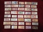 Lot en circulation de 40 billets étrangers papier-monnaie monnaie de collection