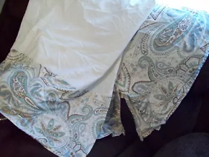 Gonna letto matrimoniale vintage Crate & Barrel Lindsey Paisley - Foto 1 di 3