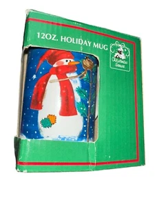 Christmas Holiday Mug Cup Snowman Art Design 12oz Gift New in Box Hot Cold - Picture 1 of 3