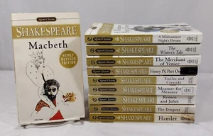Lot of 10 The Newley Revised Signet Classic Shakespeare Series Paperbacks - Picture 1 of 16