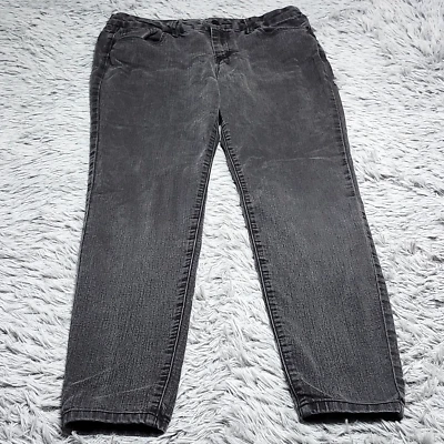 Pantalones de mezclilla ajustados de tiro alto Jessica Simpson para mujer talla 10 10/30 gris negro lavado Foto 1 de 4