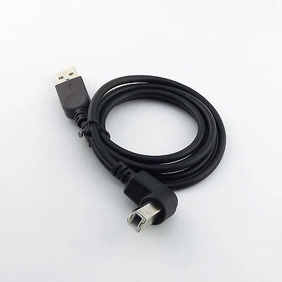 2x USB 2.0 A Male to USB B Male Up Angle Printer Cable Scanner Cord Black 3ft 1m - Image 1 of 4