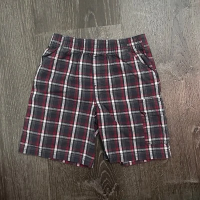 Toughskins Boys Shorts Gray Plaid Pockets Pull On Casual Size 3T - Изображение 1 из 4