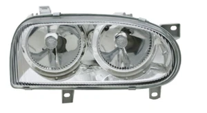 Beifahrerseite Scheinwerfer Klarglas für VW Golf 3 Bj. 91-97 Chrom - Bild 1 von 2