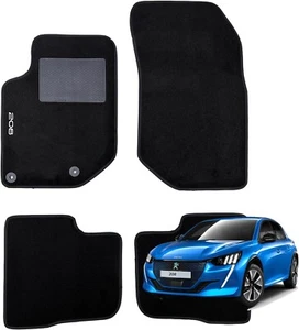 SET 4 TAPPETI TAPPETINI in Moquette Neri per PEUGEOT 208 dal 2019 in Poi - Imagen 1 de 1