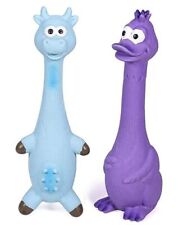  Squeaky Dog Toys, [2 Pack] Squawking Latex Toy with Interactive Squeaker, 