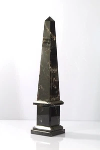 Large Natural Dark Smoky Rock Crystal Quartz Pair of Obelisks 17" Healing Point - Picture 1 of 6